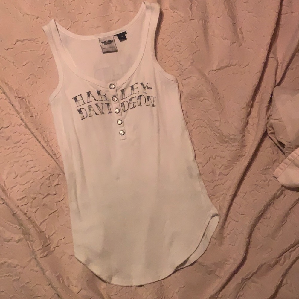 Harley-Davidson white tank top size small